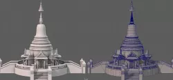 Pagoda V04 Low-poly  3D model