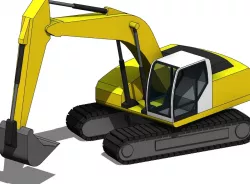 Parametric Excavator - Revit Family  3D model
