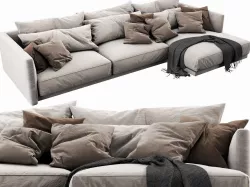 Poliform Bristol Chaise Lounge 3D model
