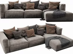 Poliform Shangai Chaise Lounge 3D model
