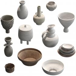 Pottery Set V1 - 12 models 3D model