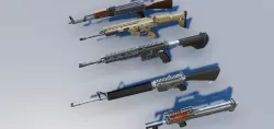 Pubg  Weapons  Scopes  Airdrop Parachutes  Low-poly  3D model