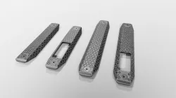 Railscales XOS MLOK Grip Panels Low-poly  3D model