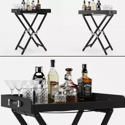 Ralph Lauren Gavin Tray And Stand 3D model