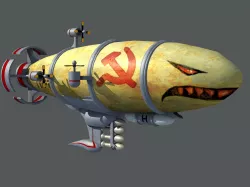Red Alert Kirov Airship Low-poly  3D model