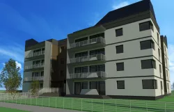 Residental building with underground garage 3D model
