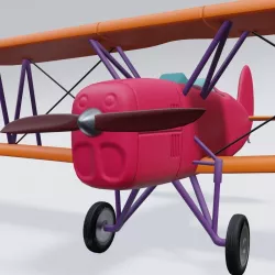 Retro Airplane 3D model