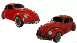 Retro car beetle 3D model