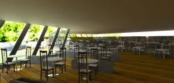 Revit 100 Person Restaurant and Cafe 3D model