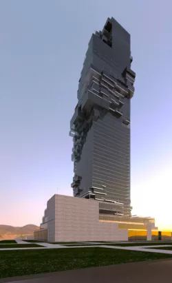 Revit Skyscraper Design for Mixed Use 3D model