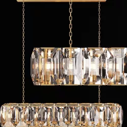 RH HARLOW CRYSTAL RECTANGULAR CHANDELIER 62 Brass 3D model