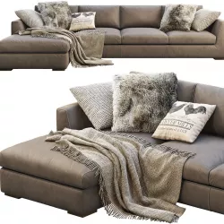 RH Modena Taper Arm Chaise Sectional Sofa 3D model
