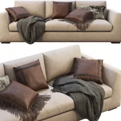 RH Modena Taper Arm Sofa 3D model