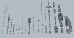 sci-fi  greebles  kitbash Low-poly  3D model