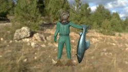 Scuba diver Low-poly  3D model