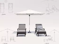 Set Chaise Revit High Quality 3D models 3D model