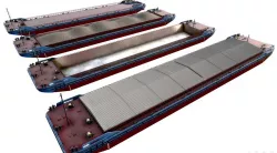 set of barges 85x16 Low-poly  3D model