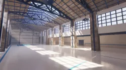 SHC Renovated Factory hall Low-poly  3D model