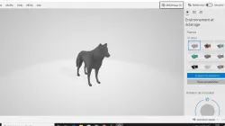 simple project of wolf 3D model