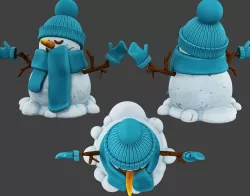 snowman 3D model