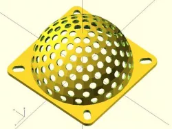 Spherical fan grille for 60mm fan