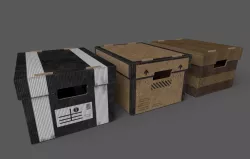 Stationary Storage Boxes Low-poly  3D model