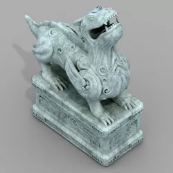 Stone Decoration - Animal Beast 06 3D model