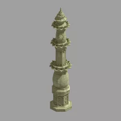 Stone Decorative Stone Sculpture - Stone Tower 32 3D model