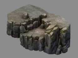 Stone Fallen Land - Shore 01 3D model