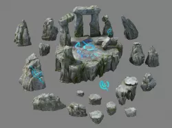 Stone Nagisen Grassland - Altar 01 3D model