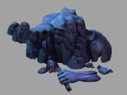 Stone Tomb Map - Broken Arm 02 3D model
