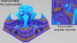 Stylized Base Nexus Low-poly  3D model