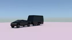 Tesla Cybertruck 2020 with Trailer 3D model