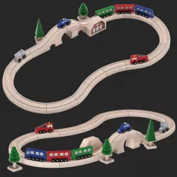Toy railway 3D model
