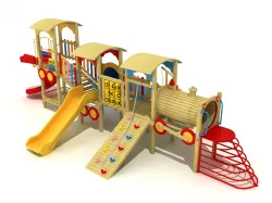 Train Concept Outdoor Wood Playground  3D model
