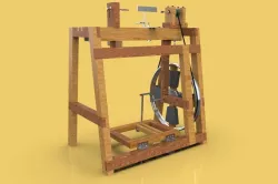 TREADLE LATHE MACHINE WOODWORKING 3D model