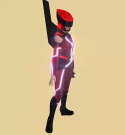 Tron pilot Low-poly  3D model