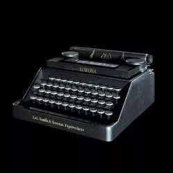 typewriter Low-poly  3D model