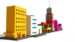 Voxel Buildings 3D model