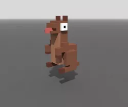 Voxel Kangaroo 3D model