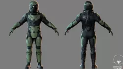 VX600 Sci-fi Soldier Low-poly  3D model