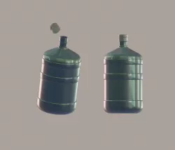 Water bottle Low-poly  3D model