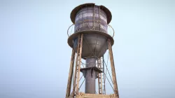 WaterTower Low-poly  3D model