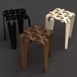 Weave Stool 3D model