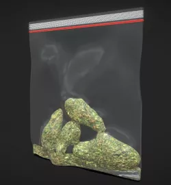 Weed Bag Low-poly  3D model