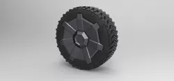 Wheel from Tesla Cyberpunk truck 3D model