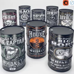 whiskey oil barel 3D model