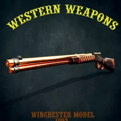 Winchester model 1892 Low-poly  3D model
