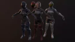 Woman solder Low-poly  3D model