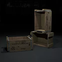 WW2-Crate Low-poly  3D model